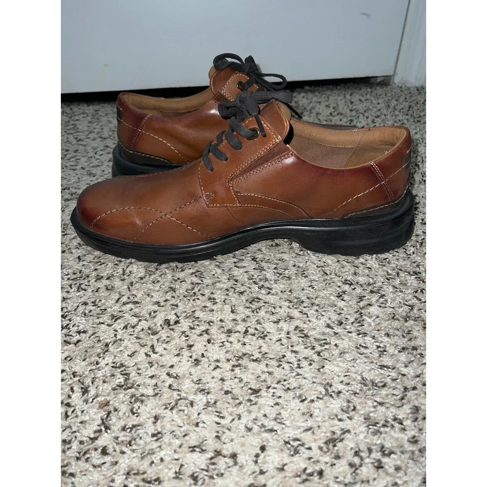 Clarks Collection Extreme Comfort Mens 13 Brown Leather Oxford Shoes
